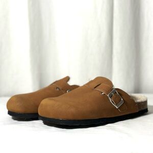 Nicole Miller Brown Faux Fur Clogs Slip On Shoes kids